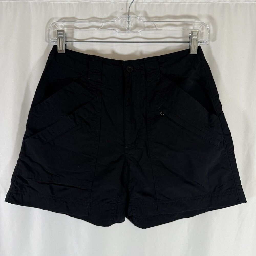 Royal Robbins Shorts Women's 2 Black Nylon Hiking Zip Pockets 4" Inseam